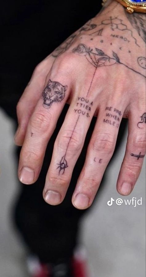 Hand Tattoo Designs Men Unique, Finger Tattoos For Guys, Finger Tattoo For Men, Finger Tats Men, Finger Tattoos Men, Finger Tattoos For Men, Small Hand Tattoos For Guys, Men Finger Tattoos, Tattoos Cool