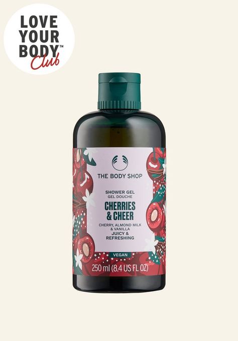 Lather up that beautiful body with our festive and fruity Cherries & Cheer Shower Gel – the perfect way to cleanse and refresh all skin types. Cherry Extract, Cherry Lip Balm, Body Cleansing, Gel Texture, Hand Balm, Cherry Almond, Body Washes, Body Shower, Skin Care Range