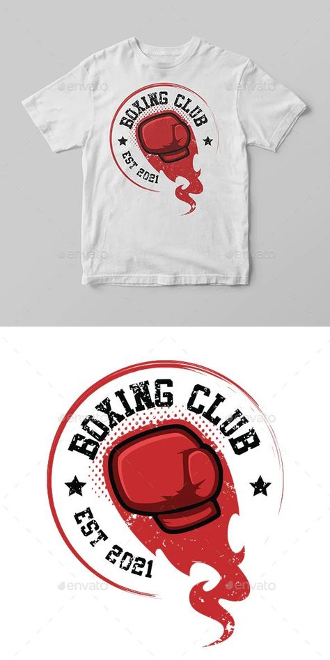 Grunge Boxing Club T-Shirt Design Vector EPS Boxing T Shirts Ideas, Boxing Shirts Design, Boxing Tshirt Design, Modern T Shirt Design, Modern T Shirt, Cricut Projects Easy, Vintage Shirt Design, Fitness First, Boxing Shirts