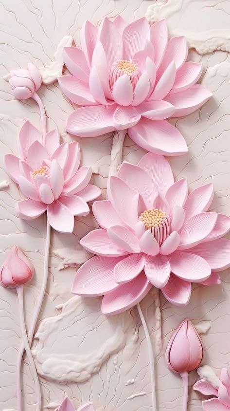 Lotus 3d Art, 3d Lotus Flower, Wedding Background Wallpaper, Lotus Flower Wallpaper, Lotus Wallpaper, Cellphone Background, Box Templates, Android Wallpaper Flowers, Bas Relief