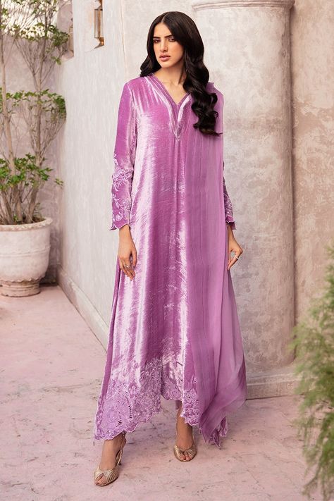 Purple Dupatta, Silk Velvet Dress, Chiffon Dupatta, Organza Dupatta, Silk Pants, Kurta Set, Silk Velvet, Top Fabric, Cut Work