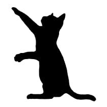 Check this out! Wall Graphic, Cat Pose, Cat Quilt, Animal Silhouette, Cat Silhouette, Cat Crafts, Silhouette Art, Decal Design, Cat Playing