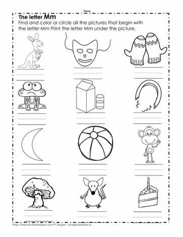 M Sound Worksheet, Letter S Worksheet, Consonants Worksheets, M Words, Preschool Alphabet Letters, Letter M Worksheets, Color Worksheet, Letter Writing Practice, Alphabet Letter Worksheets