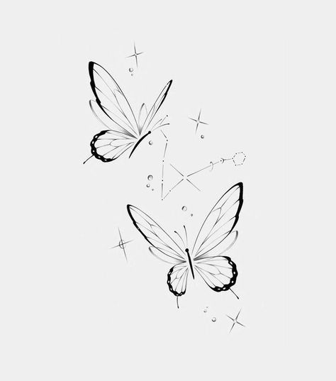 Floral Celestial Tattoo, Celestial Tattoo Designs, Butterfly Arm Tattoos For Women Sleeve, Fineline Butterfly, Fineline Butterfly Tattoo, Tattoo Wallpapers, Dragonfly Tattoos, Butterfly Tattoos Images, Celestial Tattoo