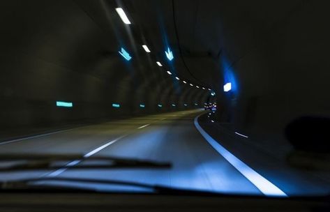 Tunnel Aesthetic, Car Tunnel, Tunnel Photography, Baby Driver, Texture Photography, Vintage Porsche, Car Rides, Blue Hour, Cinematic Photography