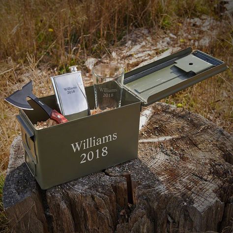 Hatchet and 50-Caliber Ammo Can Personalized Gift for Him Best Groomsmen Gifts, Liquor Gifts, Groomsmen Gifts Unique, Groomsmen Gift Set, Man Gifts, Wedding Gift Set, Army Gifts, Whiskey Gifts, Boyfriend Diy