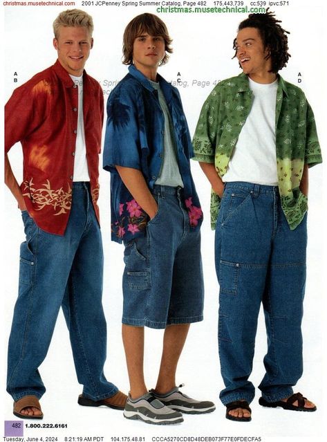 2001 JCPenney Spring Summer Catalog, Page 482 - Catalogs & Wishbooks 00s Fashion Men, Summer Boy Outfits, Elijah Core, 2000s Mens Fashion, Decade Outfits, Motif Soutache, 2000s Inspired Outfits, Cloth Reference, 2010 Outfits