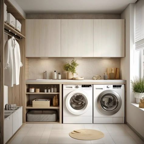 Tiny Laundry Room, Pantry Door Ideas, Small Laundry Room Ideas, Tiny Laundry, Small Laundry Room Makeover, Tiny Laundry Rooms, Stylish Laundry Room, Dream Laundry Room, Laundry Room Sink