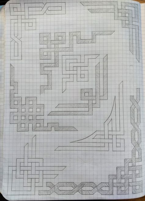 Graph Paper Border Designs, Grid Design Pattern Art, Graph Paper Designs Ideas, Cute Graph Paper Drawings, Graph Paper Designs Drawing, Graph Paper Drawings Doodles, Graph Paper Doodles, Graph Paper Drawings Easy, Graph Paper Art Design