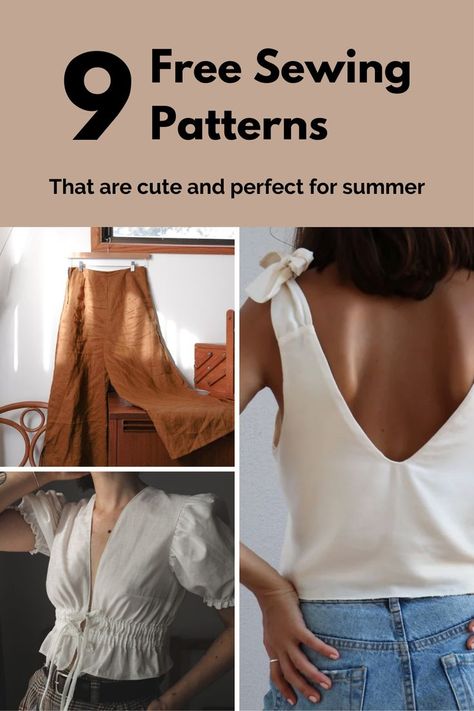 Summer Sewing Patterns, Sewing Patterns Free Women, Free Pdf Sewing Patterns, Sewing Projects Clothes, Sewing Clothes Women, Summer Sewing, Free Sewing Patterns, Learning Techniques, Top Sewing Pattern