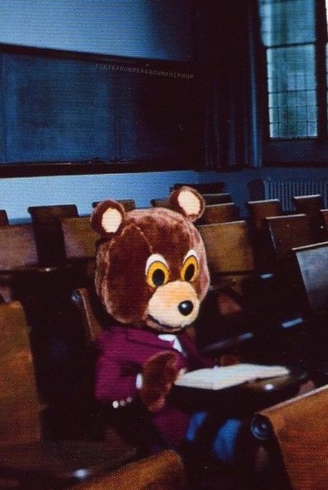 College Dropout//Kanye West Late Registration Kanye West Wallpaper, Kanye West Widget, Late Registration Kanye West, Kanye West Pfp, Kanye Pfp, Kanye West Aesthetic, Kanye West Bear, Kanye West Wallpaper, Late Registration