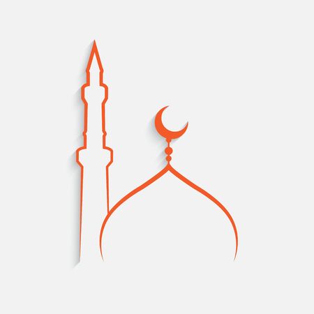 Mosque Islamic template on white background, vector:: موقع تصميمي Islamic Template Background, Islamic Design Graphic, Mosque Logo, Islamic Background Vector, Islamic Template, Islamic Logo, Islamic Png, Travel Brochure Design, Social Media Images Design