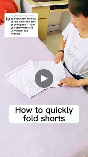 11K views · 3.5K reactions | Transform your space with smart storage solutions. 
Hope this way can help you�💕#usefullifetips #foldingclothes #shorts | The Folding Hacks Folding Clothes Hacks, How To Fold Shorts, How To Fold Napkins, Fold Napkins, Folding Tips, Folding Jeans, Folding Hacks, Fold Clothes, Clothes Folding