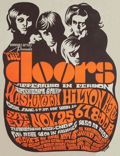 The Doors Vintage Poster, 1960s Posters, Door Poster, Concert Poster Design, Vintage Music Posters, Vintage Concert Posters, Music Concert Posters, Jazz Poster, Musica Rock