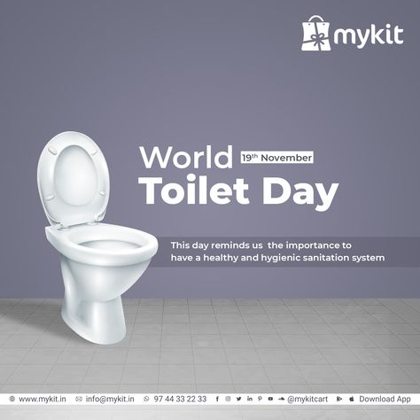 This day reminds us the importance to have a healthy and hygienic sanitation system World Toilet Day #mykit #mykitcart #worldtoiletday #toiletday #wecantwait #sanitation #kannur #kerala Toilet Day, World Toilet Day, Best Online Shopping Sites, Online Shopping India, Kerala India, Building Materials, Online Shopping Sites, Kerala, Online Furniture