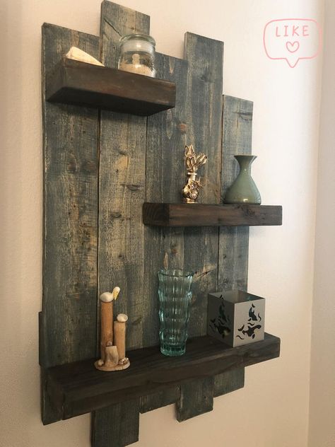 Reclaimed Wooden Shelf/Pallet Shelf Plank Shelf/Rustic | Etsy