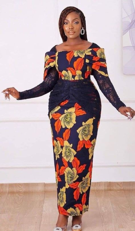 Ankara Dress Styles Long, Long Ankara Styles, Ankara Prom Dress, Prom Dress African, Long Ankara Dresses, Simple Dress Styles, Ankara Long Gown, Ankara Long Gown Styles, Ankara Dress Styles