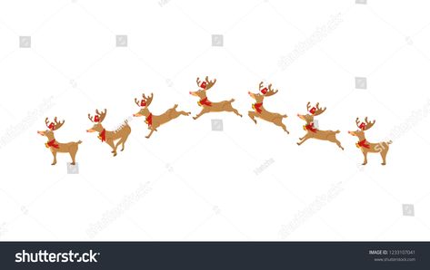 Reindeer Run, Jump Animation, Reindeer And Sleigh, Animated Cartoon Characters, Aesthetic Pastel Wallpaper, Pastel Wallpaper, Christmas Vectors, Animated Cartoons, Pastel Aesthetic