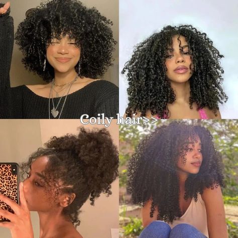 What's your hairtype?? #straighthair#wavyhair#curlyhair#coilyhair#aesthetics#pinterest#girls#layout#slefcare#selflove#haircare#hair Wash And Go Natural Hair Styles, Sleepy Hairstyle, Hairstyles That Cover Forehead, Black Girls Hair, Healthy Curly Hair, Natural Curly Hair Cuts, Hairstyle Names, Cute Curly Hairstyles, Dyed Hair Inspiration