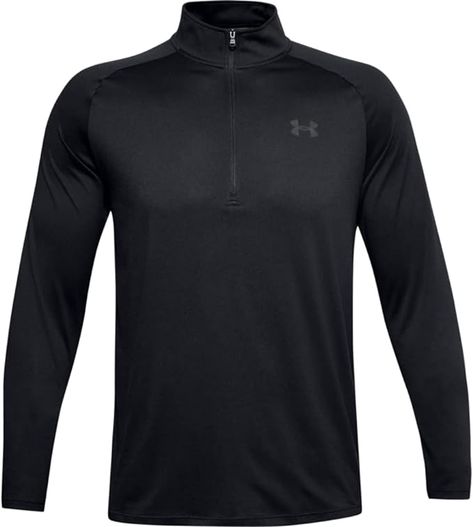 Under Armour Mens Tech 2.0 Quarter Zip T-Shirt #gymwear #gym #fitness #gymfit #fashion #workoutplan #workout Long Sleeve Gym Tops, Salon Wear, Park Street, Running Wear, Mens Workout Shirts, Tech T Shirts, Grey Long Sleeve Shirt, Gym Clothing, Gym Tops