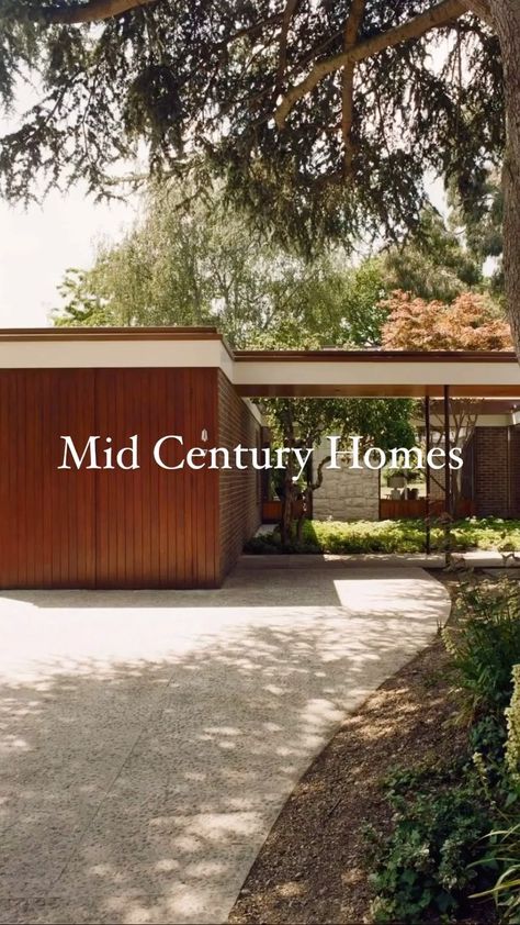 Mid Century Home Inspiration - Part Three #midceturyfurniture #midcenturymodern #midcenturyhome #midcenturydesign #midcenturystyle… | Instagram Mid Century Garage Door, Mid Century Garage, Mid Century Coastal, 1970s House, Cottagecore Living, 1960s House, Open Loft, Mid Century Home, Passive Design