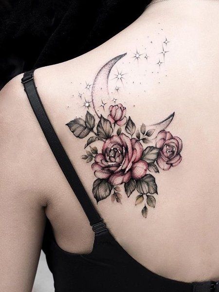 20 Unforgettable Moon Tattoos for Women in 2020 - The Trend Spotter Simple Tattoos For Women, Yang Tattoo, Moon Tattoos, Beautiful Flower Tattoos, Moon Tattoo Designs, Inspiration Tattoos, Neck Tattoos, Forearm Tattoo Women, Geniale Tattoos