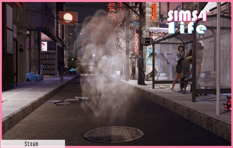 Steaming cc | Sims41ife on Patreon Sims 4 Animated Cc, Steam Animation, Ts4 Functional, Hot Summer Dresses, Sims 4 Content, Cc Patreon, San Myshuno, Die Sims 4, Sims Building