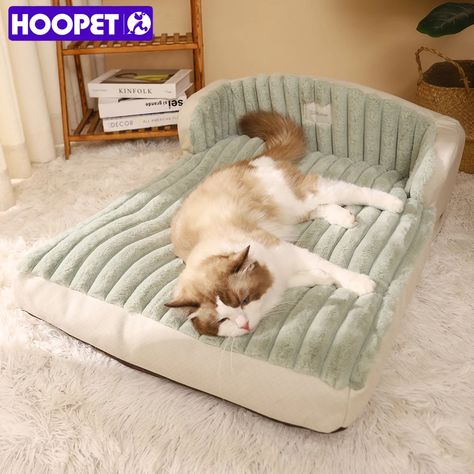 Hoopet Pet Bed Cat Thick Sleeping Bed Winter Warm Cushion For Cats Small Dogs Comfortable Sofa Kennel Dog Basket Pet Products - Cat Beds & Mats - AliExpress Sleeping On The Floor, Pet Beds Cat, Pet Sofa Bed, Sleeping Bed, Dog Basket, Teddy Dog, Pet Cushions, Pet Sofa, Bed Mats