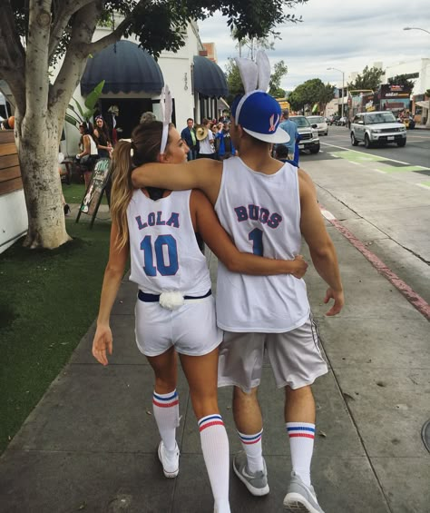 Space Jam Lola & Bugs Halloween Costume! #TuneSquad Teen Halloween Costumes, Meme Costume, Cute Couples Costumes, Black Halloween Costumes, Unique Couple Halloween Costumes, Best Couples Costumes, Cute Couple Halloween, Teen Halloween, Couples Halloween Costumes