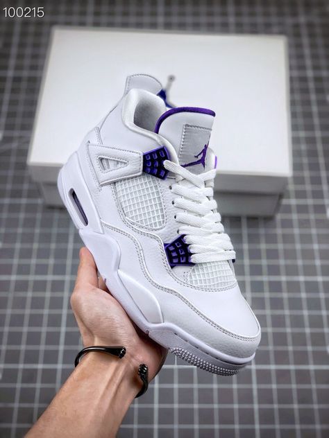 Jordan 4 Retro Metallic Purple, Jordan 4 Metallic Purple, Jordan 4 Retro Metallic, Air Dior, Jordan 4 White, Jordan 4’s, Shoes Wallpaper, Jordan Retro 4, Blue Jordans