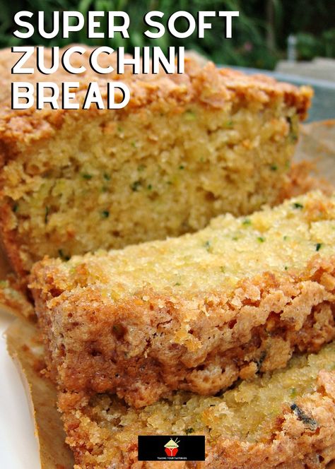 Super Moist Zucchini Bread. A wonderfully soft, no yeast loaf cake perfect with a cup of tea! and a great way to hide vegetables in cake! Honey Zucchini Bread, Zucchini Recipes Bread Easy, 1 Loaf Zucchini Bread Recipe, Best Zucchini Bread Recipe Moist, Zucchini Bread With Buttermilk, Worlds Best Zucchini Bread, Moist Zucchini Bread Recipes, Veggie Breads, Pumpkin Zucchini Bread