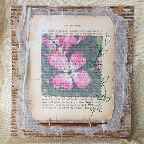 Try This Can’t Miss Image Transfer Technique - Cloth Paper Scissors Making Journals, Miss Images, Journal Techniques, Stitching On Paper, Embroidered Photo, Cloth Paper Scissors, Foto Transfer, Mixed Media Tutorials, Collage Ideas