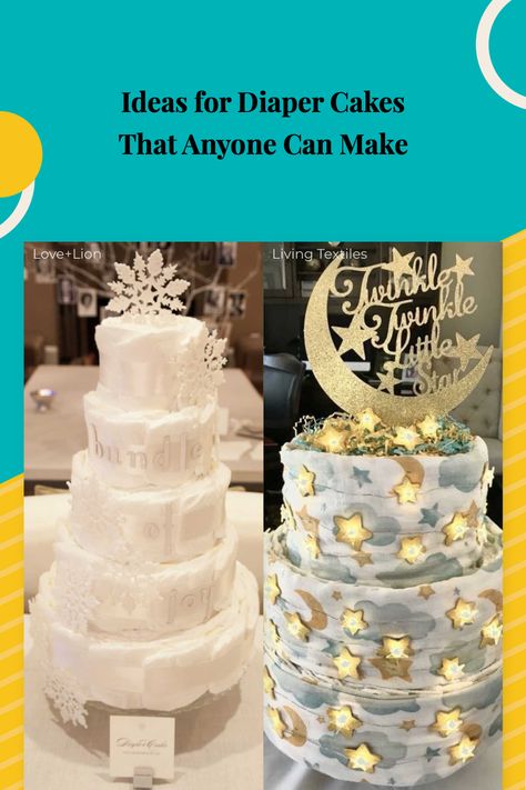 Giving a diaper cake as a baby shower gift is always a good idea. Not only do they make stunning centerpieces, but they're also practical because every new mom needs tons of diapers. Here’s how to make a basic diaper cake with some inspiration for custom diaper cakes. Diaper Cake Castle, New Mom Needs, Diaper Cake Instructions, Diy Diaper Cake, Three Tier Cake, Paper Towel Tubes, Winter Baby Boy, Mom Needs, Baby Shower Diaper Cake