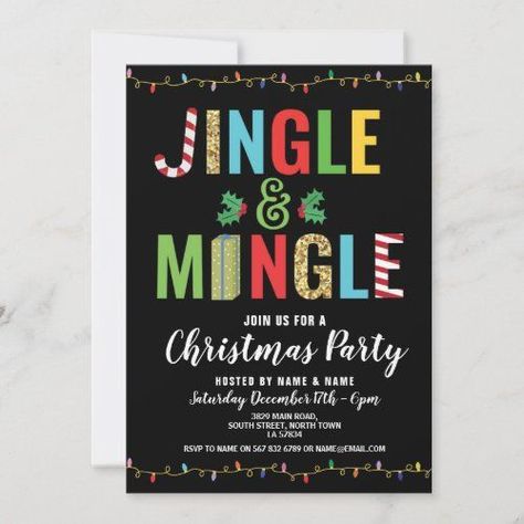 $2.92 | Jingle and Mingle Christmas Party Holidays Invite #christmas, christmas party, holidays, office christmas party, jingle and mingle, jingle, mingle, christmas invite, jingle and mingle invite, invitation Pancake Party Invitation, Jingle And Mingle Christmas Party, Jingle And Mingle, Christmas Party Host, Progressive Dinner, Holiday Party Themes, Office Christmas Party, Christmas Dinner Party, Christmas Invitation