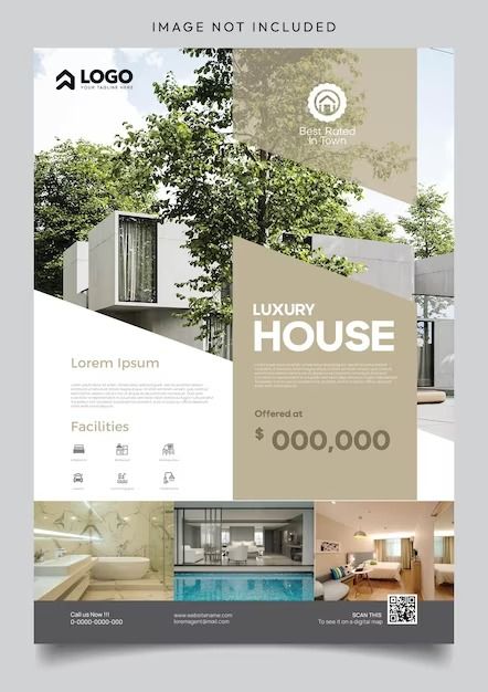 REAL ESTATE MARKETING FLYER, 23 Best Premium Graphics on Freepik Residential Brochure Design, Real Estate Flyer Design Ideas, Real Estate Advertising Design, Flier Designs, Real Estate Marketing Flyers, Real Estate Flyer Design, Poster Examples, Flyer Real Estate, Ad Layout