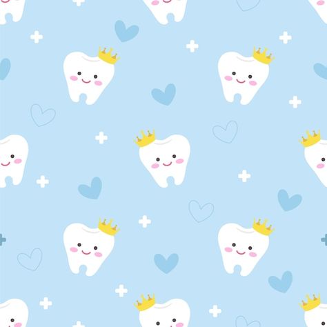 Tooth Background Wallpapers, Tooth Background, Pediatric Dental Office Design, Cartoon Tooth, Tooth Party, Teeth Images, Dental Wallpaper, Teeth Illustration, Smile Pattern