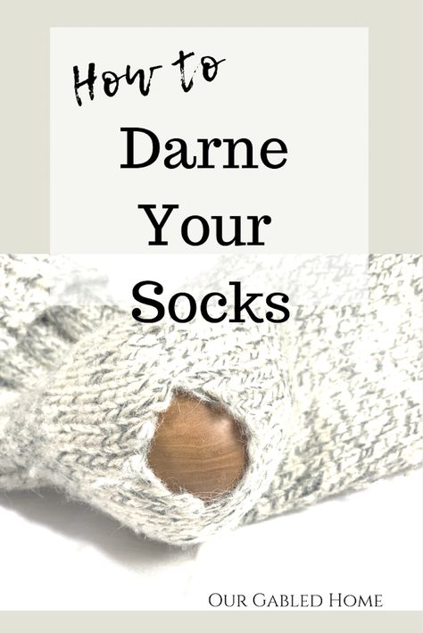 How To Darn Socks, Darning Socks, Our Gabled Home, Crochet Blouses, Mending Clothes, Make Do And Mend, Stylish Crochet, Hand Knit Socks, Visible Mending