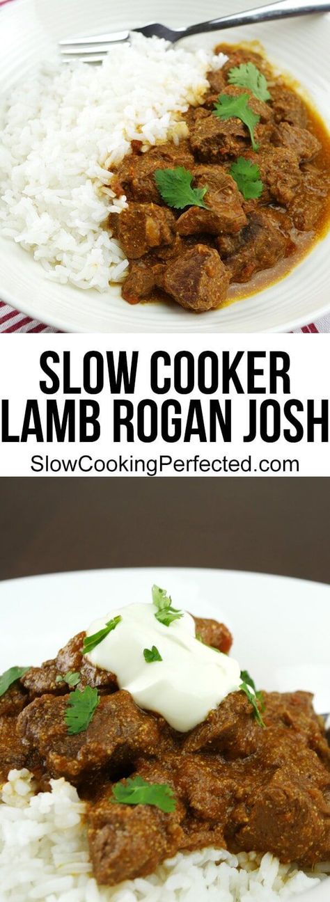 Homemade Slow Cooker Lamb Rogan Josh - Slow Cooking Perfected Lamb Rogan Josh, Slow Cooker Curry, Slow Cooker Lamb, Rogan Josh, Summer Salads With Fruit, Slow Cooked Meals, Lamb Recipes, Slow Cooking, Indian Cooking