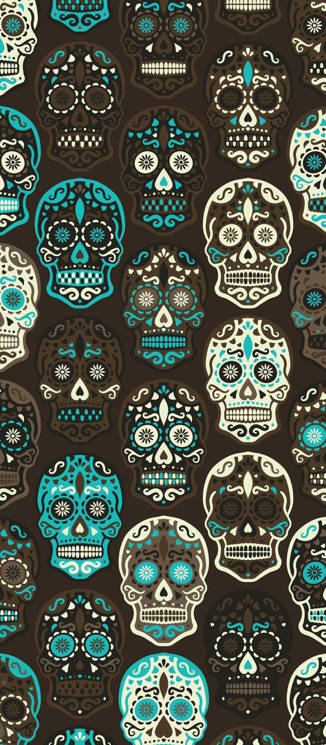 Skeleton Background Design Skull Wallpaper Iphone, Face Skeleton, Sugar Skull Wallpaper, Day Of The Dead Art, Candy Skulls, Mexican Skulls, Sugar Skull Art, Skull Artwork, Skull Face