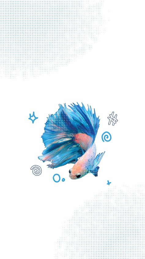 Betta Fish Background, Wallpaper Backgrounds Fish, Fish Phone Theme, Y2k Wallpaper Lockscreen, Cute Fish Wallpaper, Oceancore Wallpaper, Fish Lockscreen, Blue Wallpaper Ocean, Fish Aesthetic Wallpaper