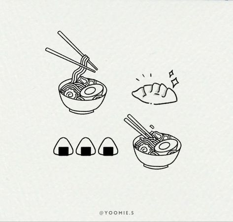 Japanese Breakfast Tattoo, Ramen Matching Tattoo, Dumpling Tattoo Cute, Cute Ramen Tattoo, Asian Small Tattoo, Ramen Line Drawing, Ramen Tattoo Minimalist, Wonton Tattoo, Small Ramen Bowl Tattoo