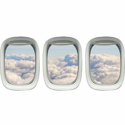 Airplane Window View, Aviation Theme, Aviation Decor, Airplane Wall, Porthole Window, Family Wall Decals, Airplane Window, Removable Wall Decals, Family Wall