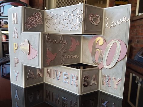 Stampin Up 60th Wedding Anniversary Cards, 60th Anniversary Cards Handmade, Wedding Anniversary Card Ideas, Anniversary Card Ideas, Letter Aesthetic, 60th Wedding Anniversary, Anniversary Cards Handmade, 60 Wedding Anniversary, Wedding Anniversary Card