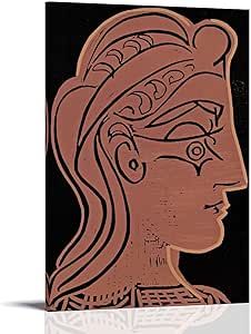 Mougins France, Woman In Profile, Picasso Prints, Face Cut Out, Face Cut, Spanish Painters, Arches Paper, Woven Paper, Linocut Prints