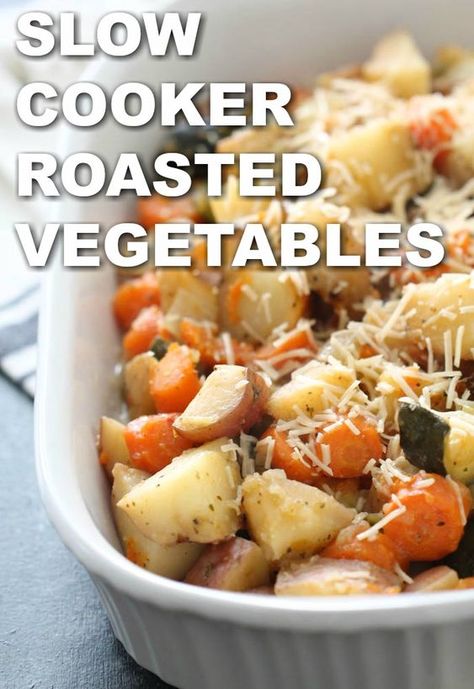 Crockpot Veggies, Vegetable Slow Cooker, Crock Pot Vegetables, Slow Cooker Roast, Slow Cooking, Roasted Vegetable Recipes, Healthy Crockpot, Penne Pasta, Healthy Crockpot Recipes