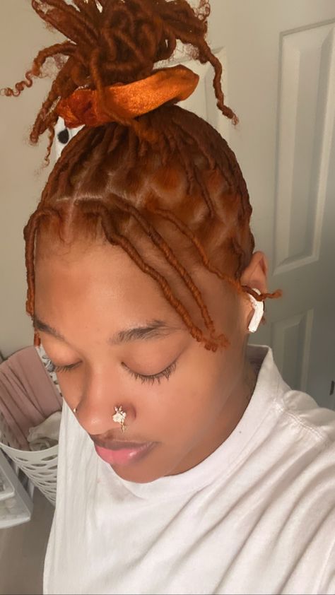 Ginger Starter Locs Black Women, Starter Locs 4c Hair Short, Dyed Starter Locs Black Women, Colored Starter Locs, Starter Locs Color, Ginger Starter Locs, Coil Locs, Short Starter Locs, Starter Locks