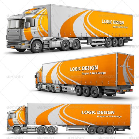 50+ Truck Mockup PSD For Trucks Branding – Free & Premium Downloads Logic Design, Vehicle Signage, Semi Trailer Truck, Box Trailer, Delivery Truck, Trailer Truck, Tactical Gear Loadout, Car Wrap Design, Truck Art