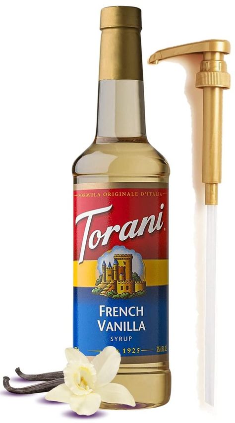 FRENCH VANILLA SYRUP: Bring coffeehouse flavor to your home! Create your own homemade cafe-style favorites using one simple ingredient. Torani French Vanilla Syrup elevates a simple drink to divine goodness. French Vanilla Syrup For Coffee, Flavored Coffee Syrup, Vanilla Syrup For Coffee, Syrup For Coffee, French Vanilla Syrup, Flavored Coffee, Coffee Syrup, Vanilla Syrup, French Vanilla