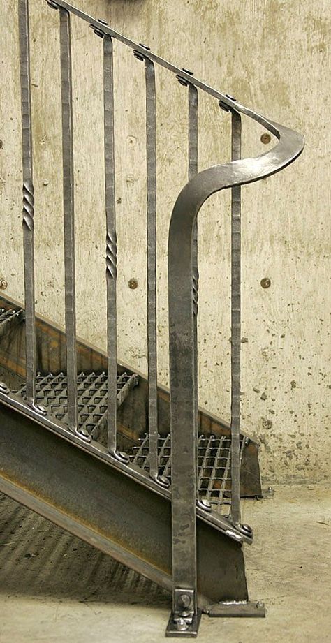 Staircase Handrail Ideas, Handrail Lighting, Metal Handrails, Handrail Design, Staircase Handrail, Iron Staircase, Iron Stair Railing, Wrought Iron Stairs, Stair Railing Design