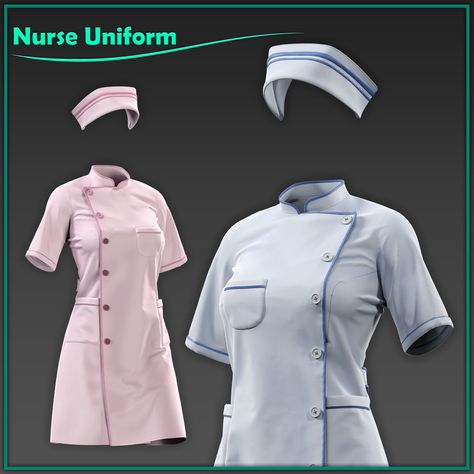 female nurse uniform, Sahar khazeni on ArtStation at https://www.artstation.com/artwork/Gere54 Nursing Uniform Design, Nurse Uniform Design, Nurse Style Outfit, Nurses Dress Uniform Style, Nurse Outfit Ideas, Nurses Uniform Modern, Nurse Outfit, Nurse Dress Uniform, Hospitality Uniform